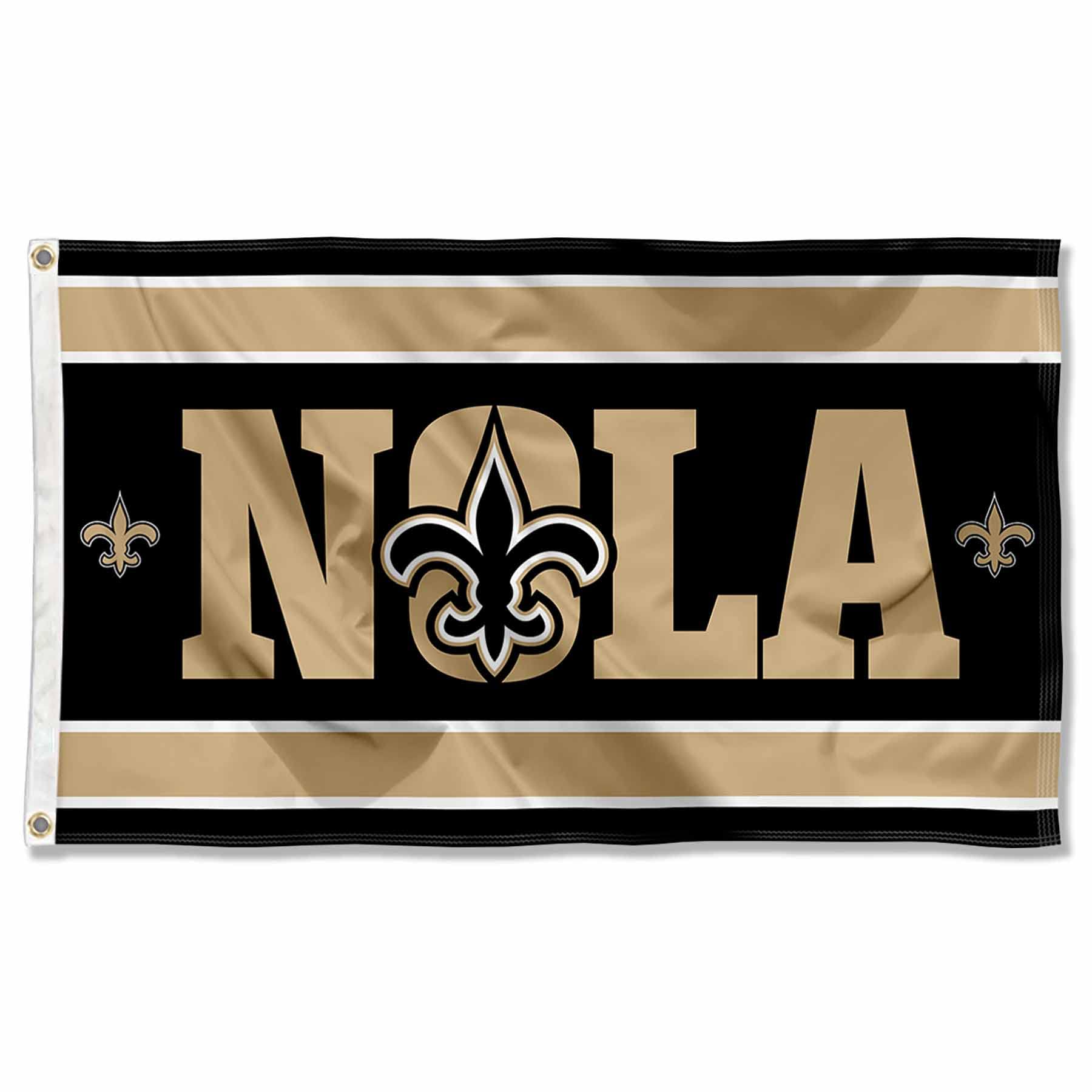 New Orleans Saints NOLA Flag 36 inches x 60 inches, black | eBay